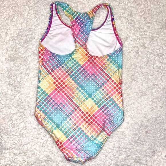 Speedo Girls Swimsuit Bundle Lot of 3 Racerback Rainbow Mermaid (Girls S, M, 8) - Picture 6 of 10